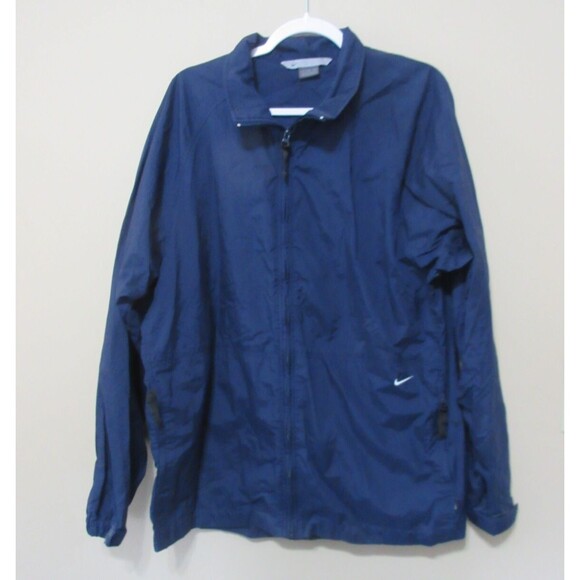 Nike FOPAS Full Zip Windbreaker Mens XL Navy Pockets 100% Nylon - Picture 1 of 3